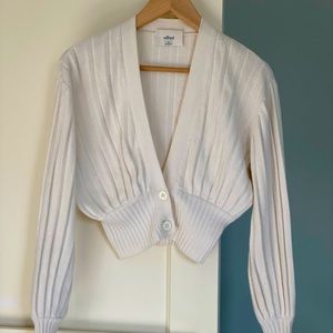 Wilfred cropped cream cardigan. Size small.